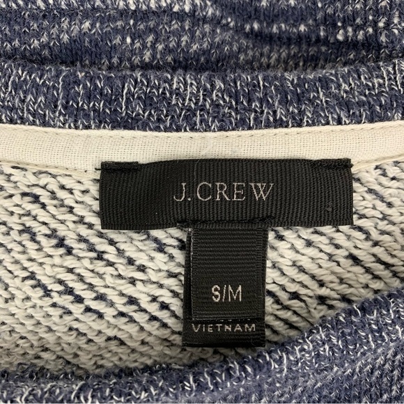 J. Crew S/M Navy Blue Twist Front Long Sleeve Sweatshirt - Picture 7 of 11